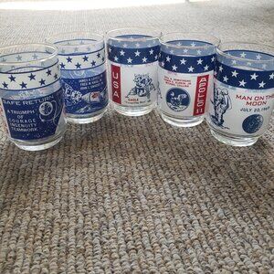 Vintage Apollo 11 1969 Man on the Moon Vintage Glasses NASA Space Program